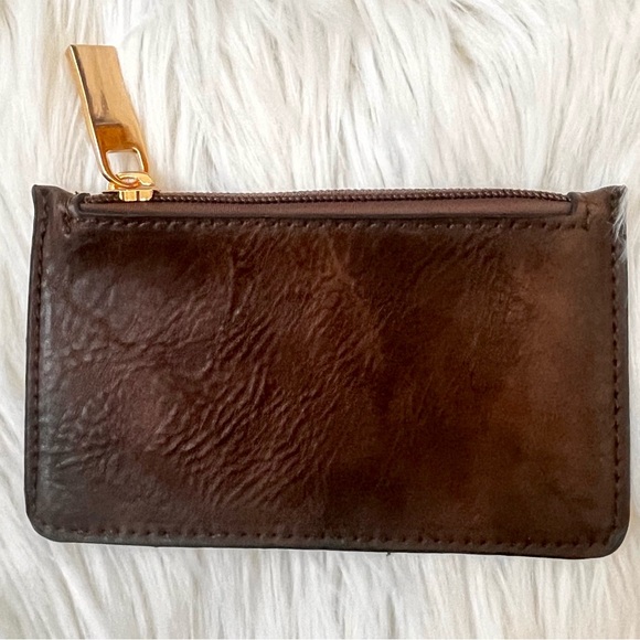 Brown Crossbody Wallet and Gold Link Chain with Matching Coin Purse NWOT - Picture 3 of 8